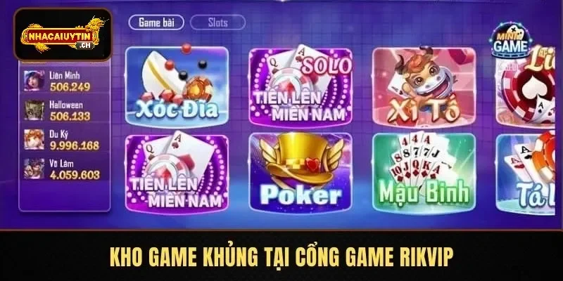 Khám phá bộ sưu tập trò chơi đa dạng và hấp dẫn tại cổng game RIKVIP